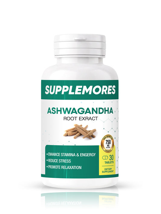 Ashwagandha Root Extract 750mg (30 Tablets) Supplemores
