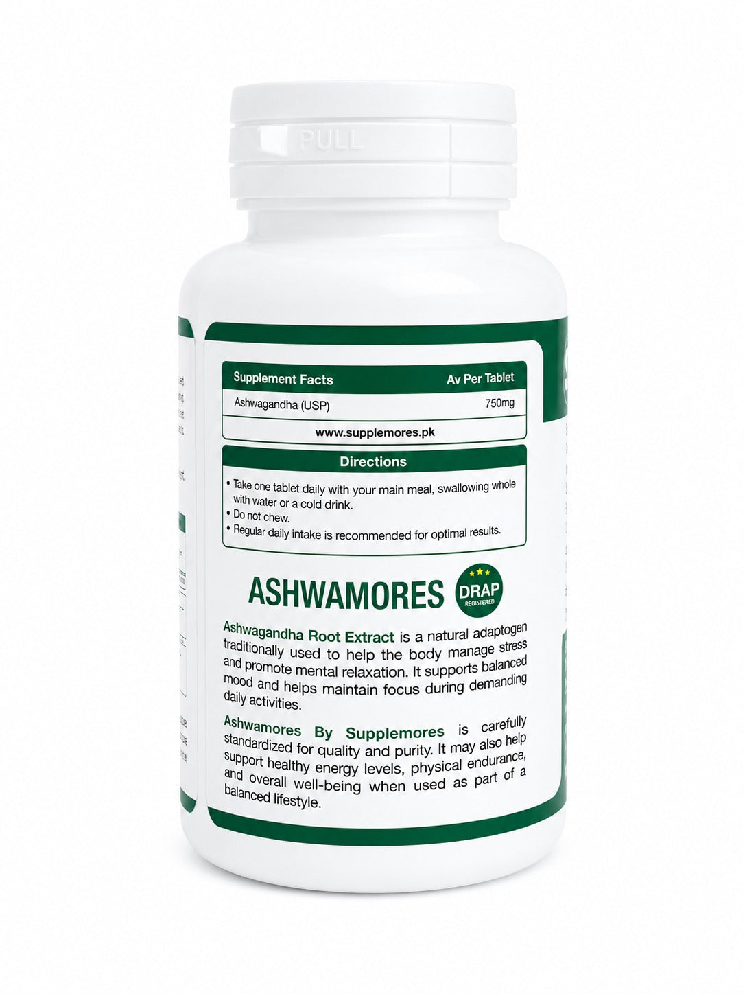 Ashwagandha Root Extract 750mg (30 Tablets) Supplemores