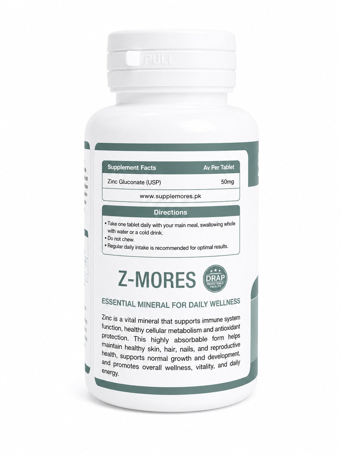 Zinc 50mg (30 Tablets) Supplemores