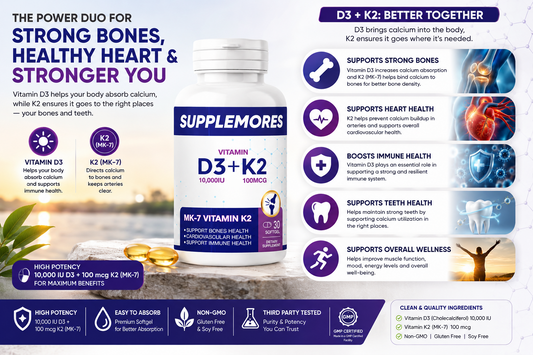 Vitamin D3 + K2: Why Are They Taken Together? Benefits, Dosage & More
