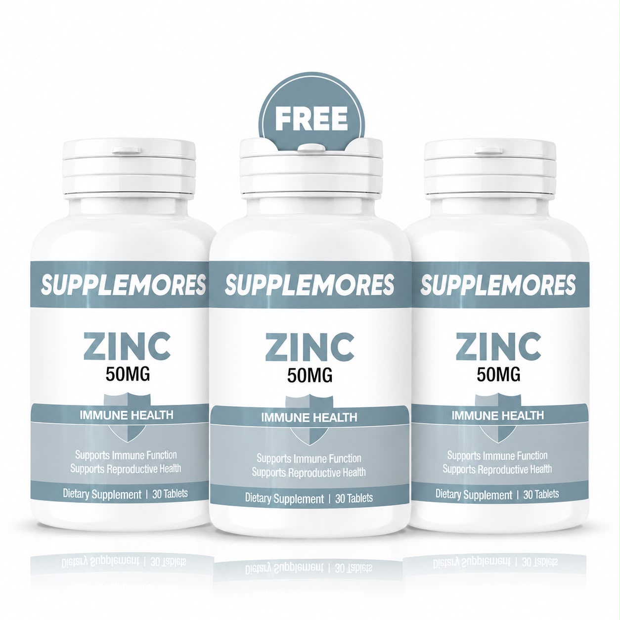 Zinc 50mg (3 Packs) Supplemores
