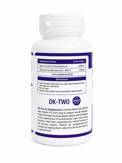 Vitamin D3 10,000 IU + K2 100 MCG (30 Softgels) Supplemores