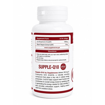 CoQ10 100mg + Black Pepper Extract 5mg Supplemores